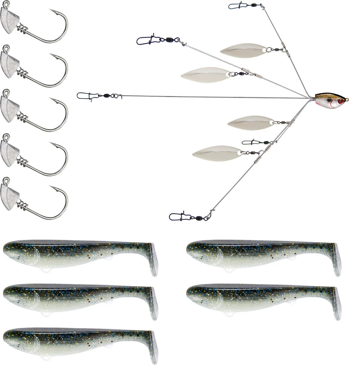 YUM Scottsboro Kit YUMbrella Flash Mob Jr. 3.5 Inch Swimbait Kit 3 YUM Scottsboro Kit YUMbrella Flash Mob Jr. 3.5 Inch Swimbait Kit