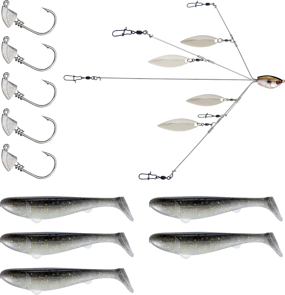 YUM Scottsboro Kit YUMbrella Flash Mob Jr. 3.5 Inch Swimbait Kit 4 YUM Scottsboro Kit YUMbrella Flash Mob Jr. 3.5 Inch Swimbait Kit - Image 2