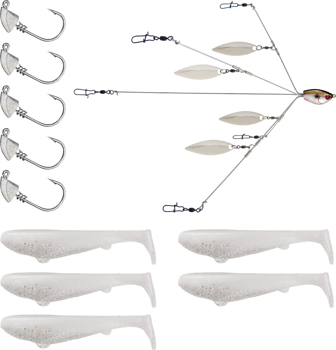 YUM Scottsboro Kit YUMbrella Flash Mob Jr. 3.5 Inch Swimbait Kit 6 YUM Scottsboro Kit YUMbrella Flash Mob Jr. 3.5 Inch Swimbait Kit - Image 4