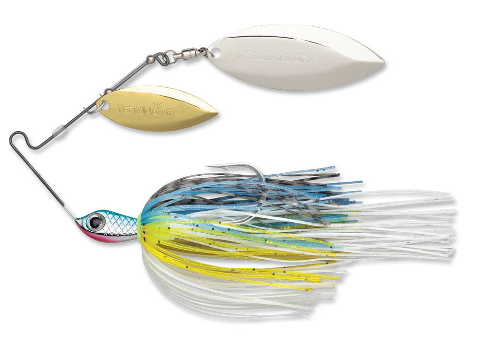 Terminator Stainless Pulse Skirt Spinnerbait Double Willow 1/2 Oz. 4 Terminator Stainless Pulse Skirt Spinnerbait Double Willow 1/2 Oz. - Image 2