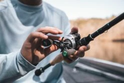 Quantum Energy S3 Baitcasting Reel -Fishing Equipment Store energy bc reel side lifestyle